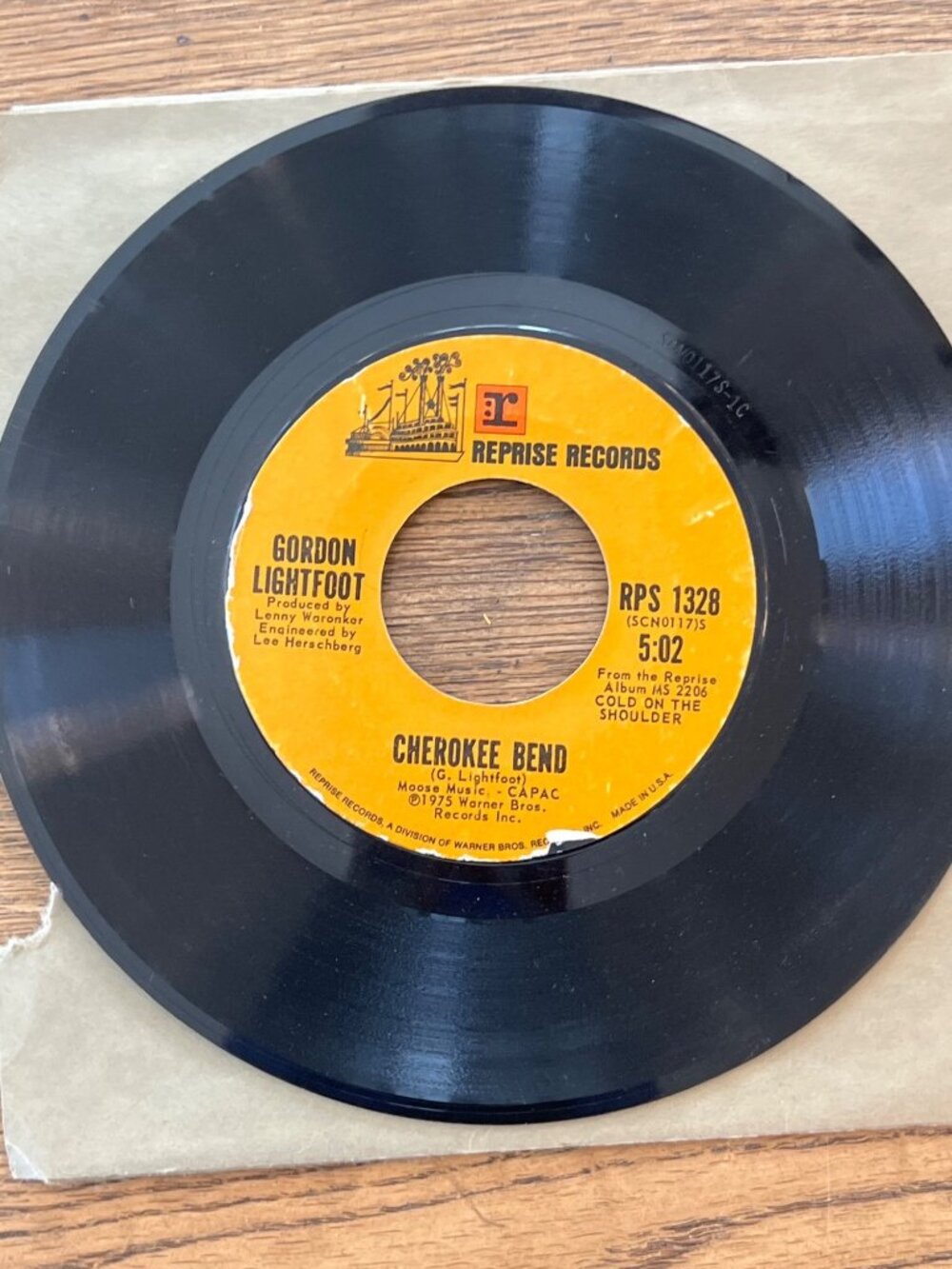 Gordon Lightfoot Rainy Day People / Cherokee Bend Reprise Records RPS 1328 45 RP